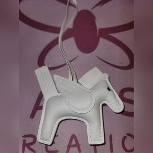 White Pegasus Horse Bag Charm